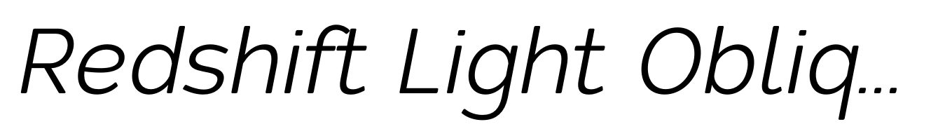 Redshift Light Oblique